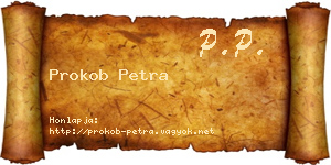 Prokob Petra névjegykártya